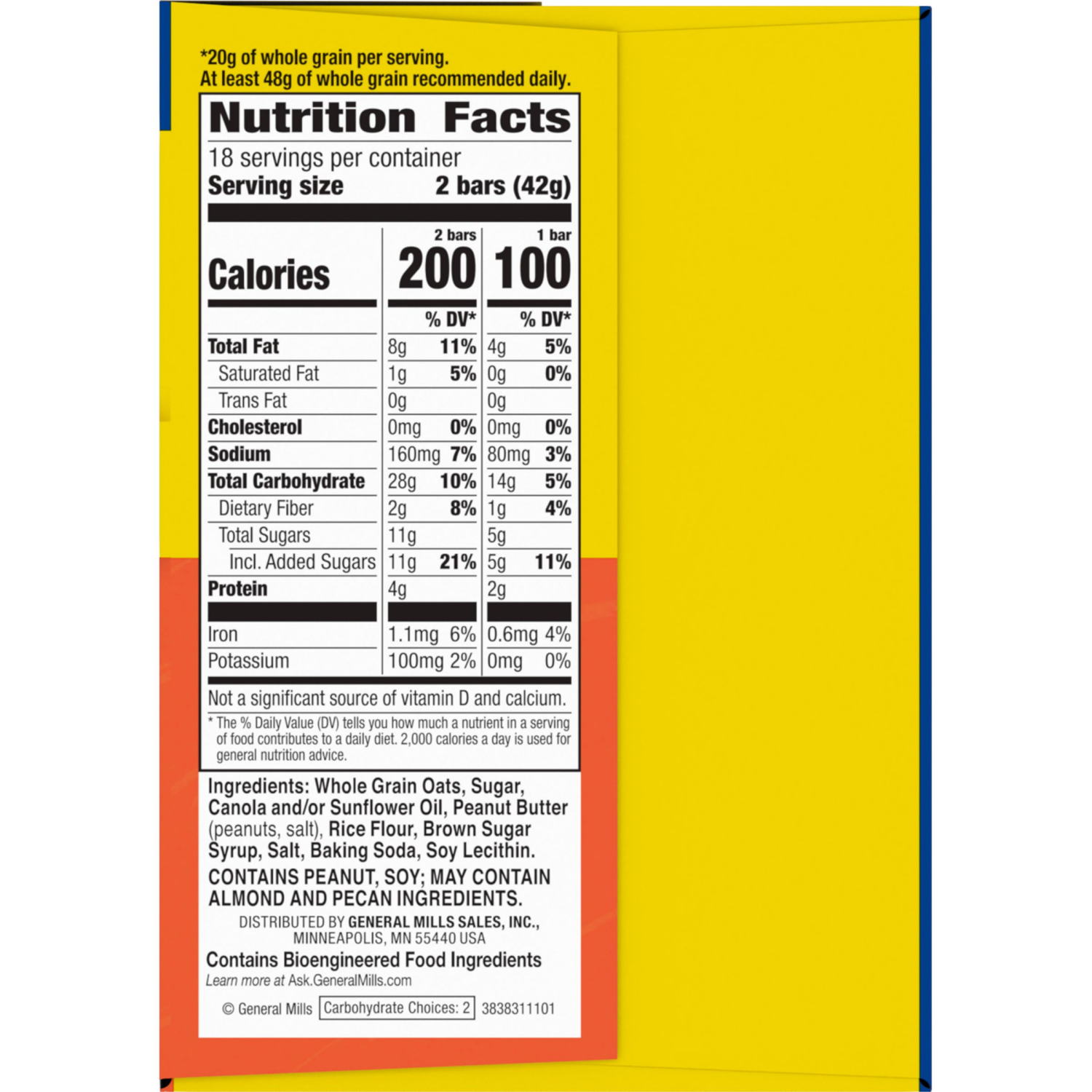 slide 2 of 8, Nature Valley Crunchy Granola Bars, Peanut Butter, 1.49 oz, 18 ct, 36 bars, 18 ct