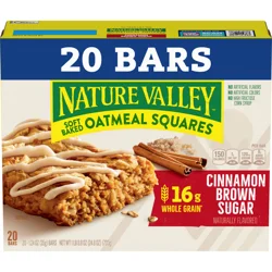 Nature Valley Soft-Baked Oatmeal Squares, Cinnamon Brown Sugar, 20 Count, 24.8 OZ