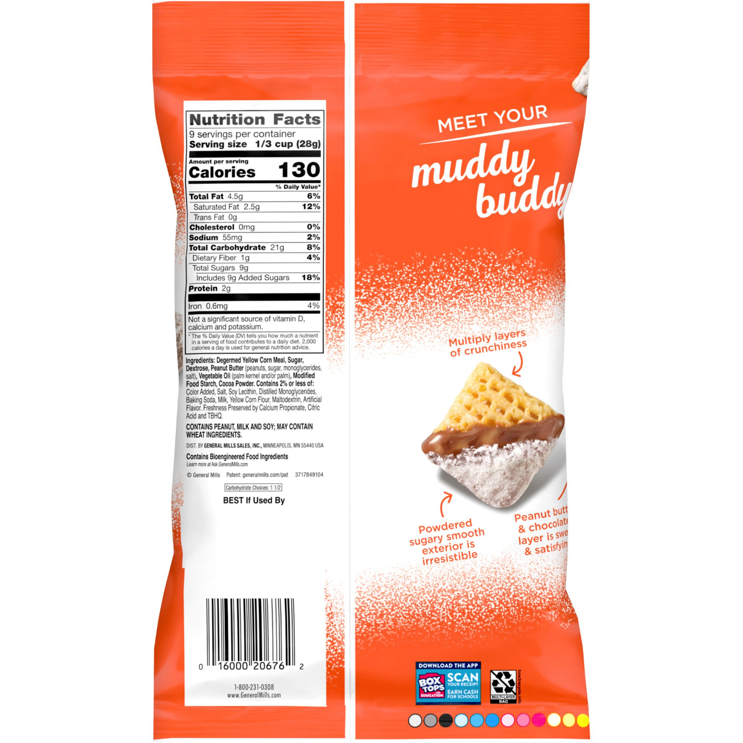 slide 2 of 6, Chex Mix Muddy Buddies, Peanut Butter and Chocolate Snack Mix, 9 oz, 9 oz