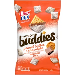Chex Mix Muddy Buddies, Peanut Butter and Chocolate Snack Mix, 9 oz