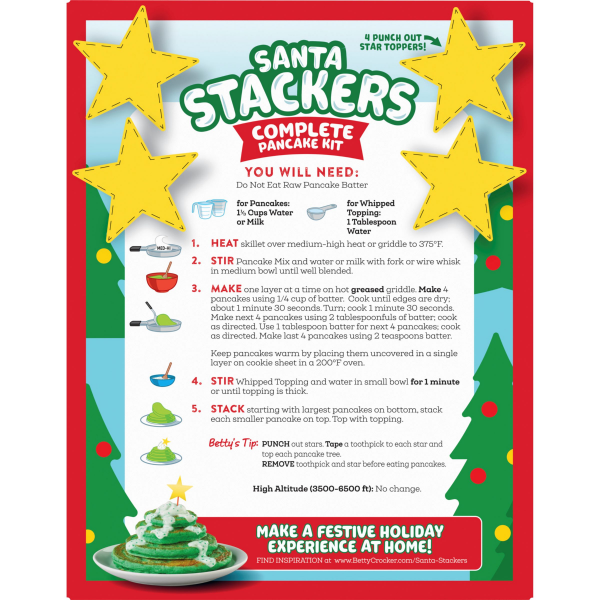 slide 16 of 17, Betty Crocker Santa Stackers Complete Pancake Kit, 10.7 oz