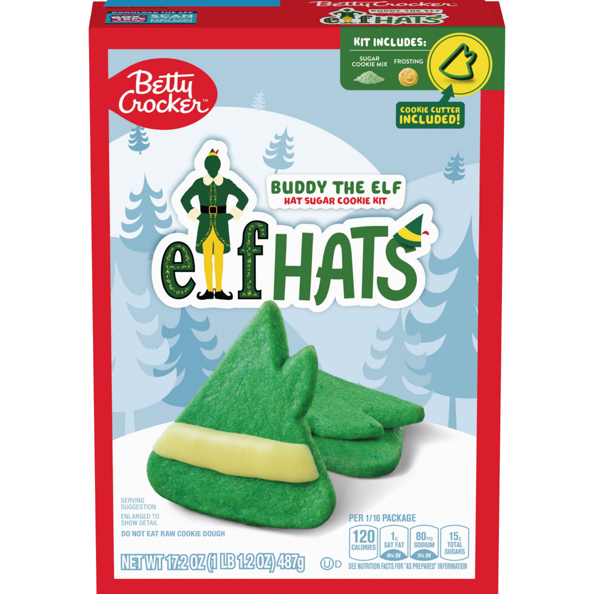 slide 1 of 11, Betty Crocker Buddy The Elf Hat Sugar Cookie Kit, 17.2 oz