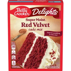 Betty Crocker Delights Super Moist Red Velvet Cake Mix, 13.25 oz.