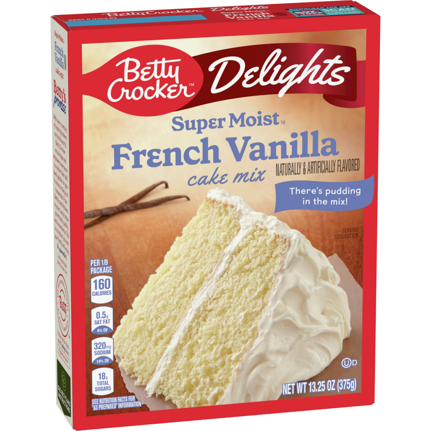 slide 4 of 6, Betty Crocker Delights Super Moist French Vanilla Cake Mix, Holiday Baking, 13.25 oz, 13.25 oz