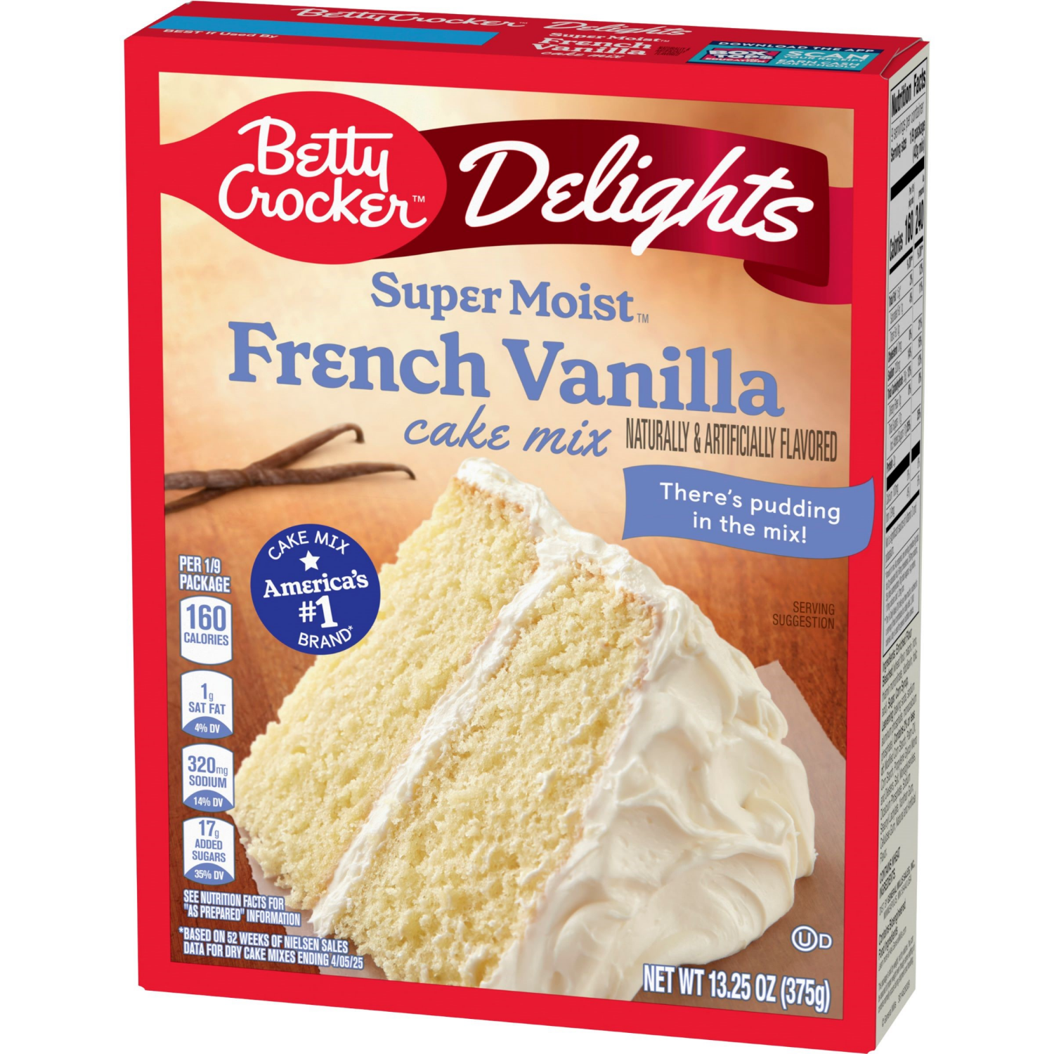 slide 6 of 6, Betty Crocker Delights Super Moist French Vanilla Cake Mix, Holiday Baking, 13.25 oz, 13.25 oz