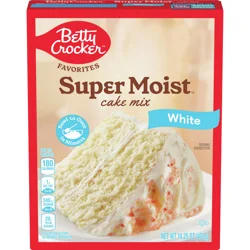 Betty Crocker Favorites Super Moist White Cake Mix, Holiday Baking, 14.25 oz