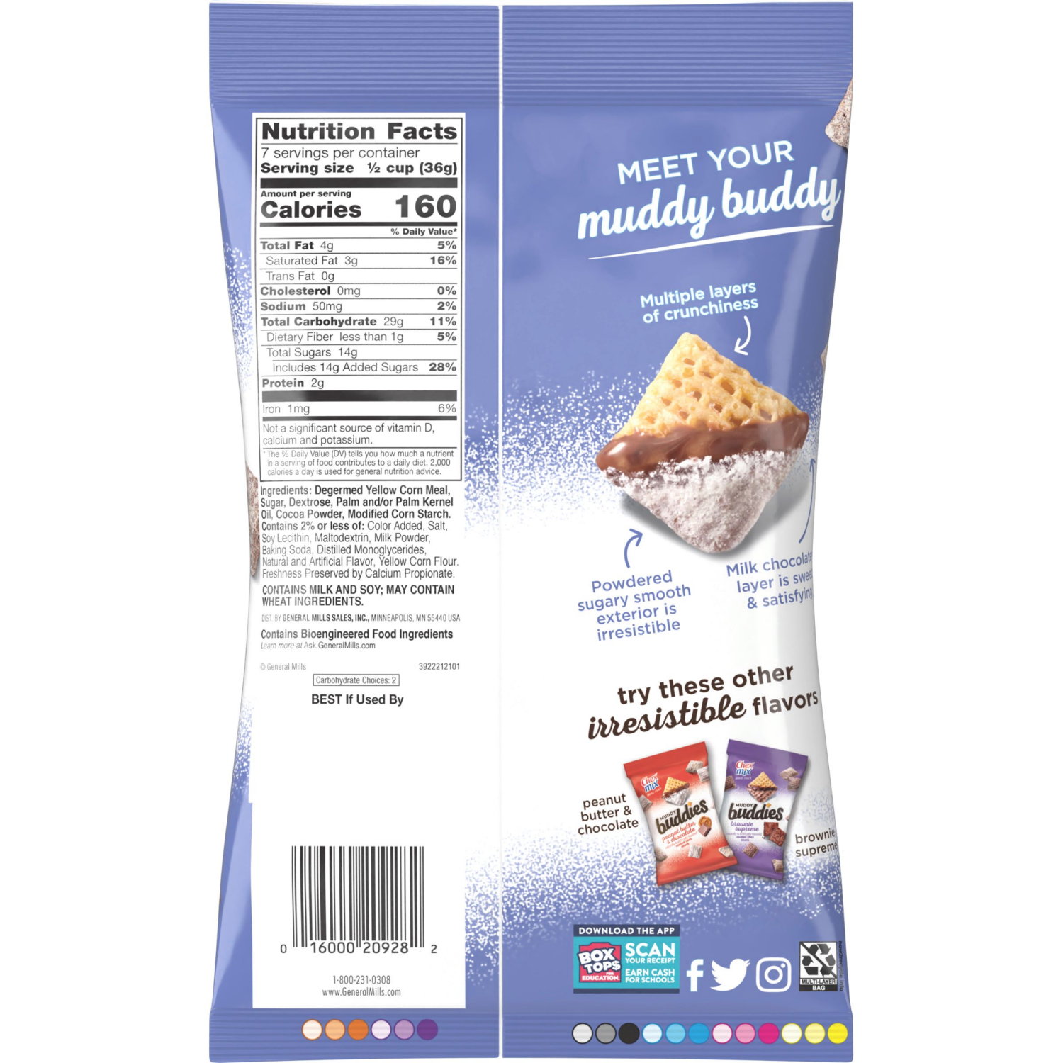 slide 2 of 6, General Mills Chex Mix Muddy Buddies Cookies & Cream Snack, 10.5 oz