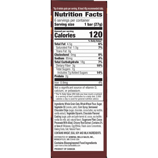 slide 12 of 13, Cocoa Puffs Soft Baked Oat Bars, Chewy Chocolate Flavored Snacks, Made With Whole Grain, 5.76 oz (6 Bars), 6 ct