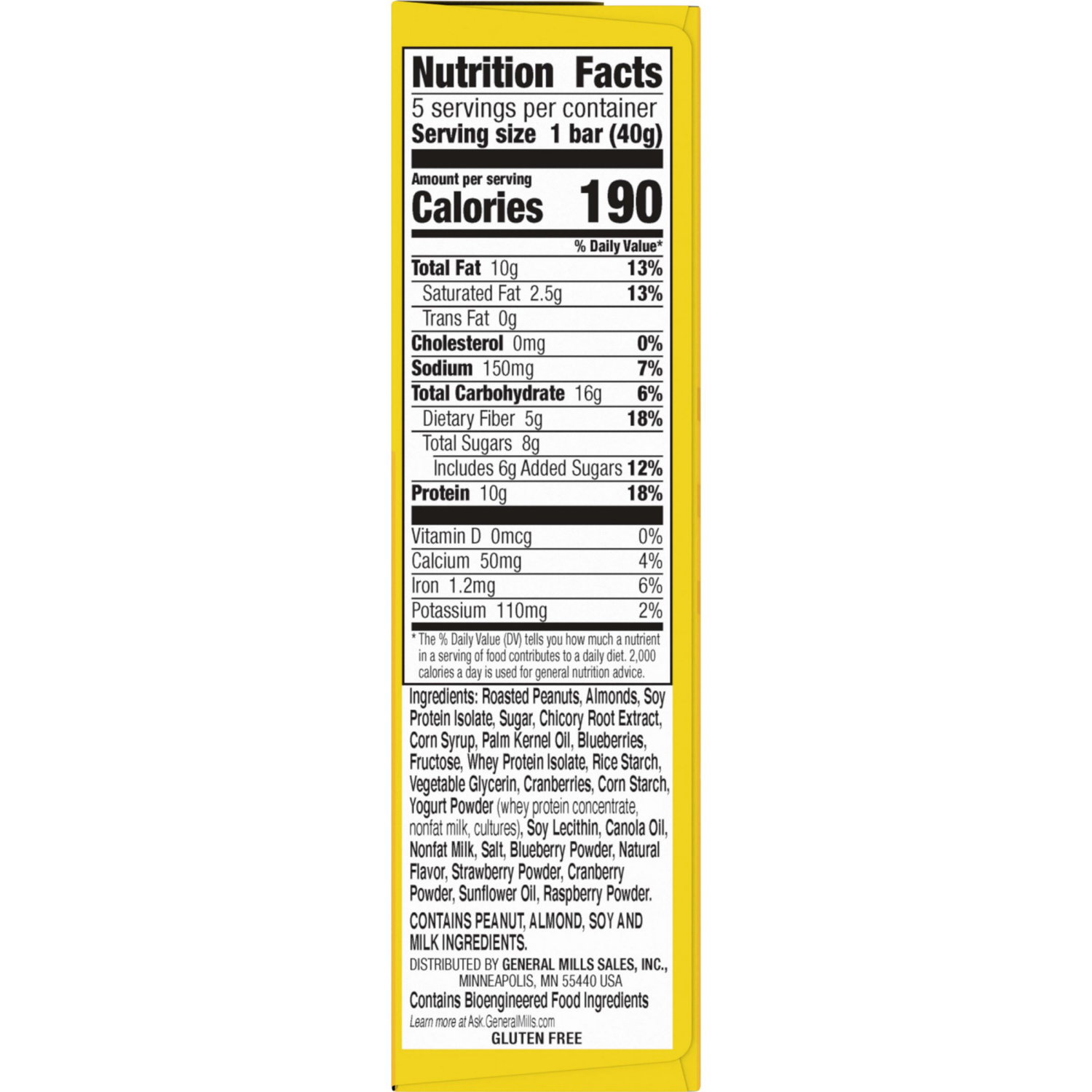 slide 4 of 6, Nature Valley Protein Smoothie Chewy Snack Bars, Berry Blend Protein Bars, 5 Bars, 7.1 oz, 5 ct