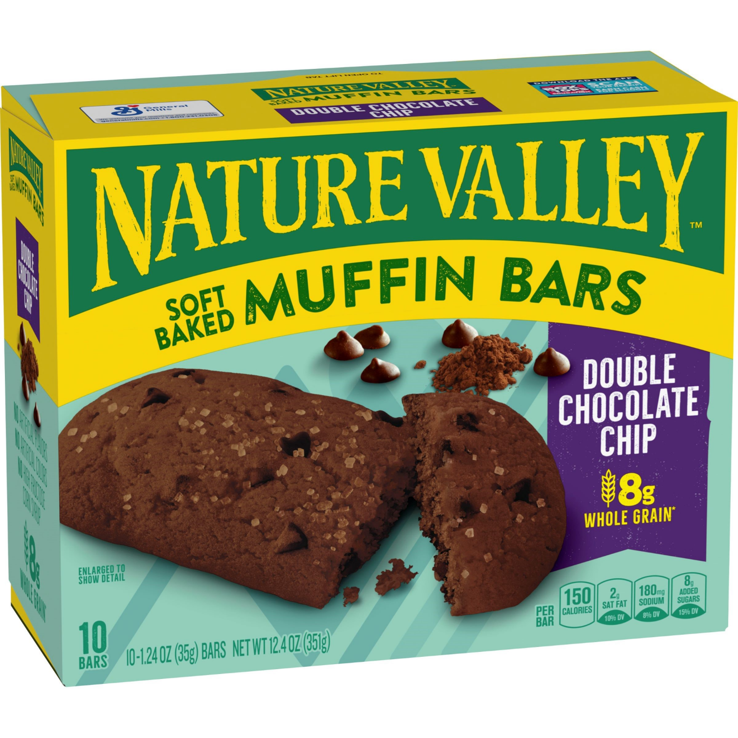 slide 5 of 6, Nature Valley Soft Baked Muffin Bars, Double Chocolate Chip, Made With Whole Grain- 10 ct, 10 ct