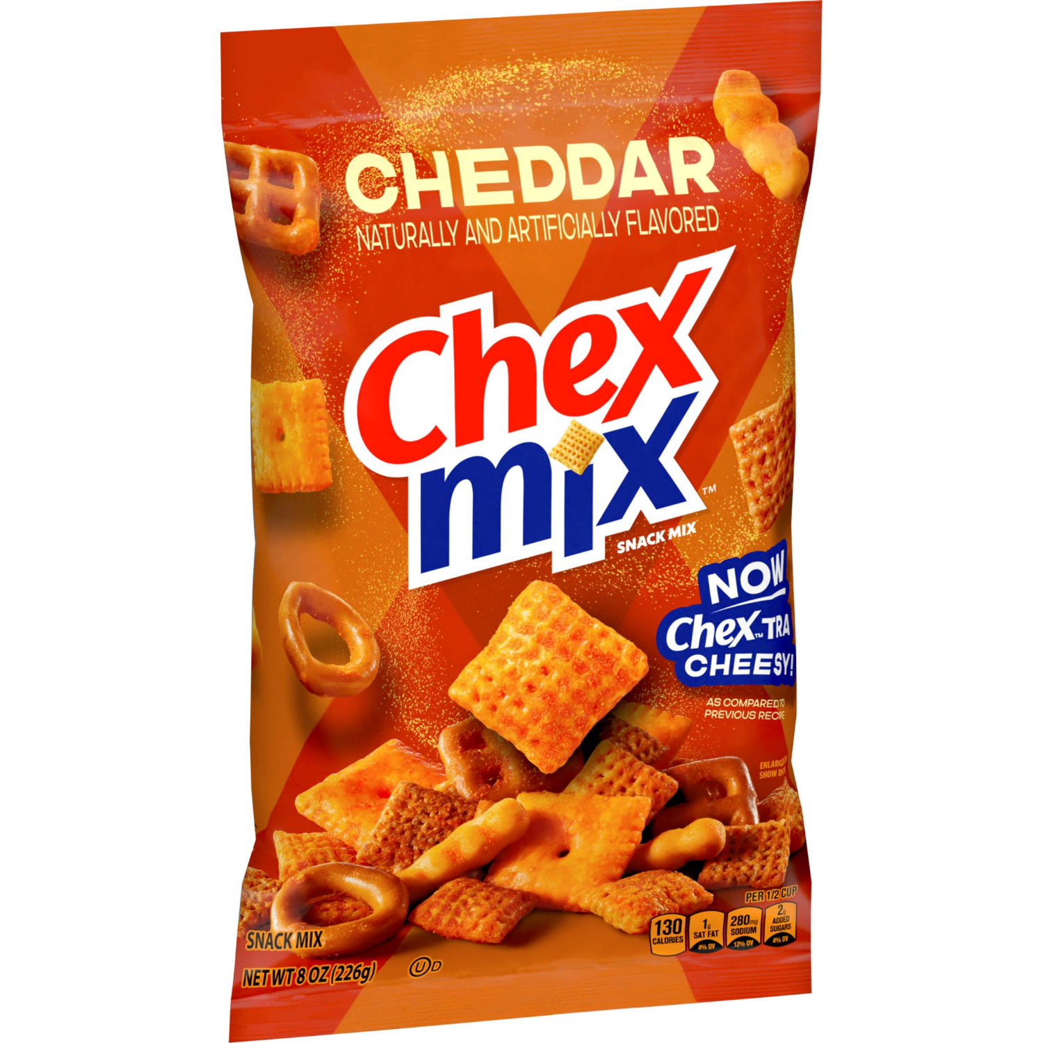 slide 3 of 4, Chex Mix Cheddar Snack Mix, Savory Snack Bag, 8 oz, 8 oz