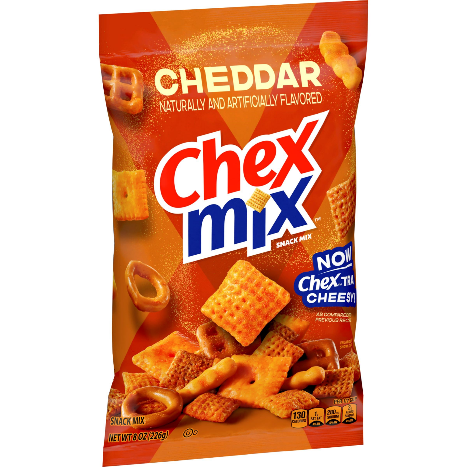 slide 3 of 4, Chex Mix Cheddar Snack Mix, Savory Snack Bag, 8 oz, 8 oz