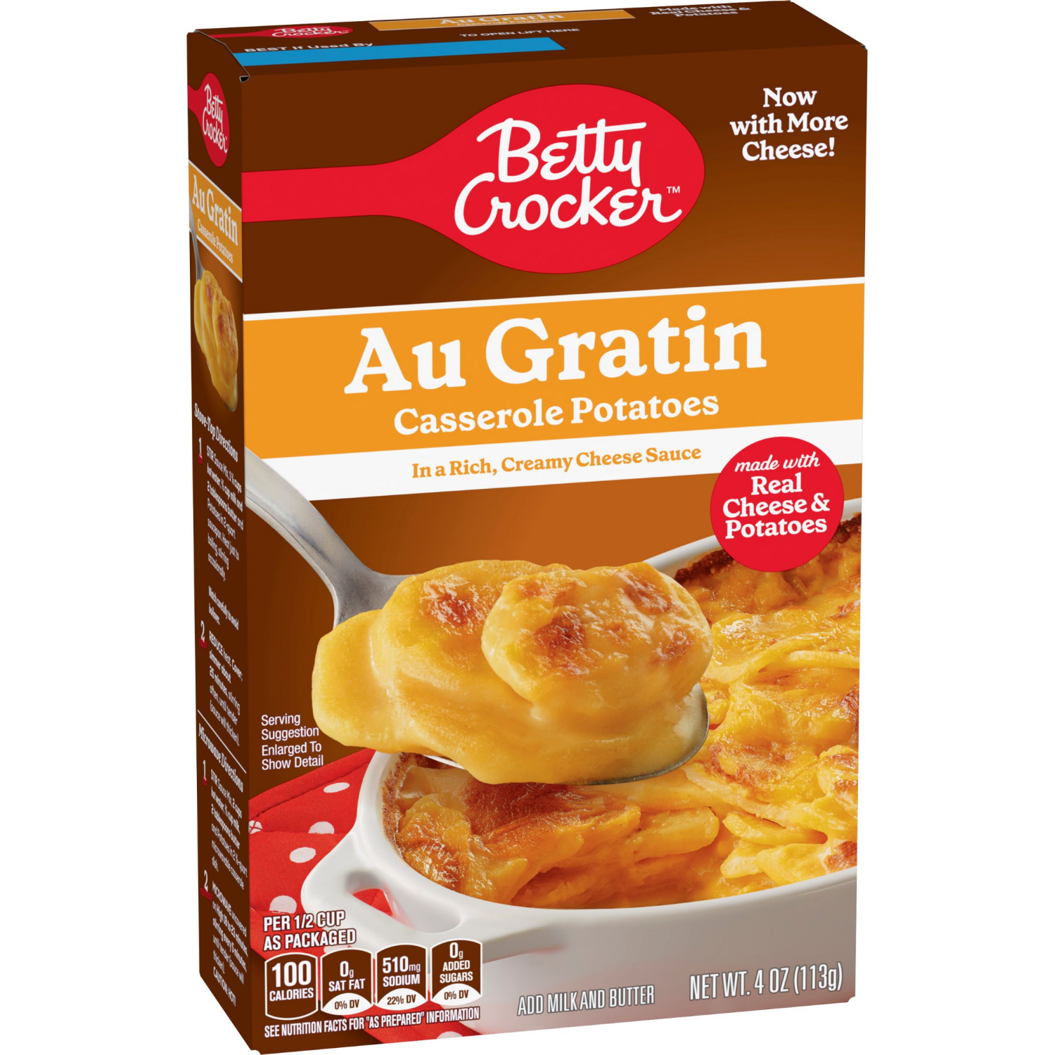 slide 4 of 5, Betty Crocker Au Gratin Casserole Potatoes, Made with Real Cheese, 4 oz Box, 4 oz