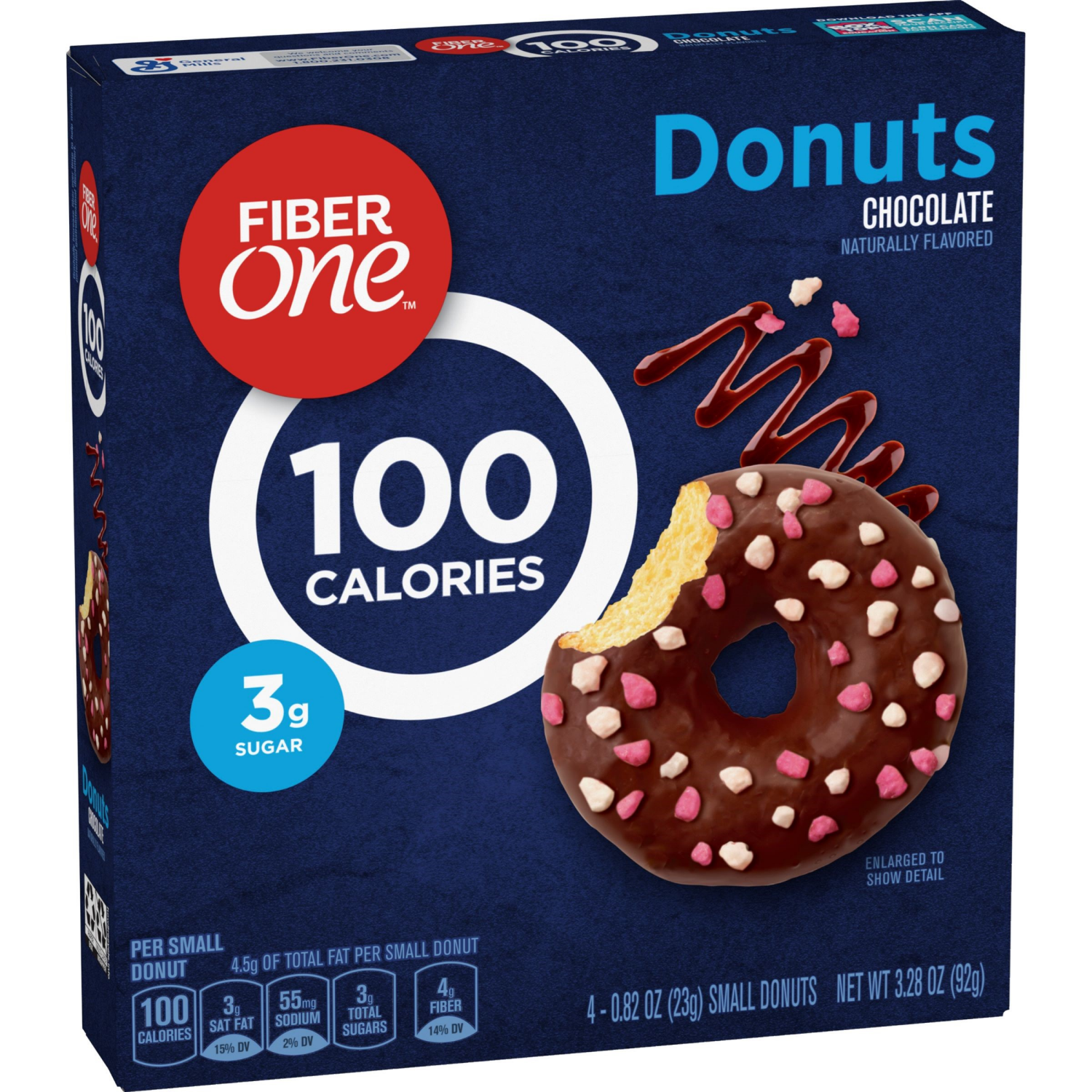 slide 5 of 6, Fiber One Chocolate Donuts 4 Count, 3.28 OZ, 4 ct