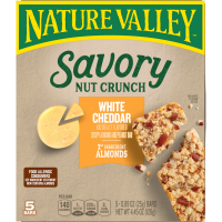 slide 7 of 13, Nature Valley Savory Nut Crunch White Cheddar Crispy Almond and Peanut Bars 5 CT, 5 ct