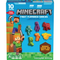Betty Crocker Minecraft Fruit Flavored Kids Snacks, Fat Free and Gluten Free Snack, 8 oz (10 Pouches)