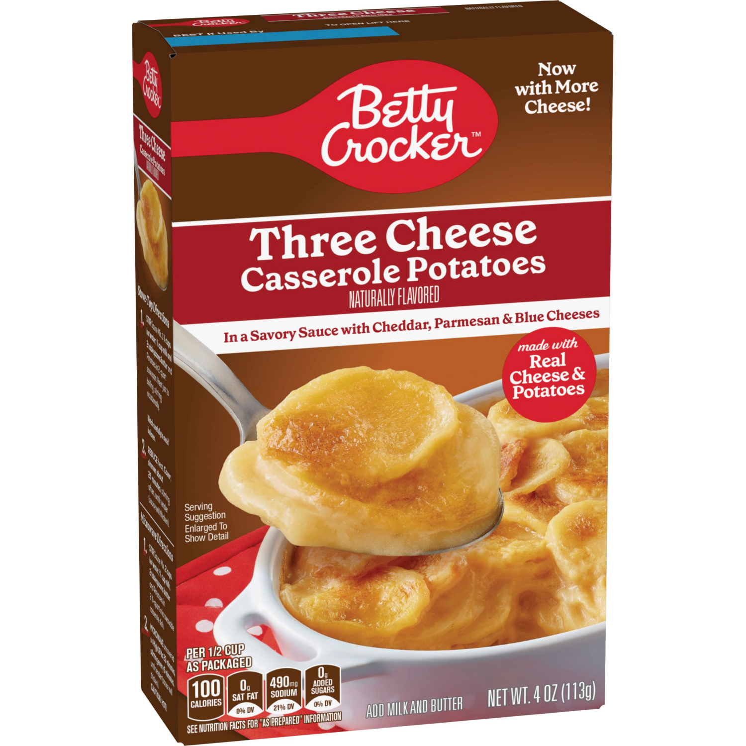 slide 4 of 5, Three Cheese Potatoes, 4 oz