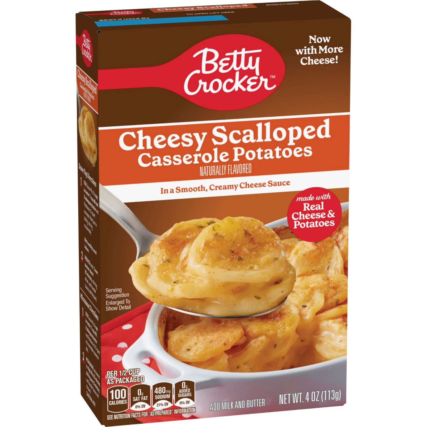 slide 4 of 5, Betty Crocker Cheesy Scalloped Casserole Potatoes, Made With Real Cheese, 4 oz Box, 4 oz
