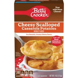 Betty Crocker Cheesy Scalloped Casserole Potatoes, Made With Real Cheese, 4 oz Box