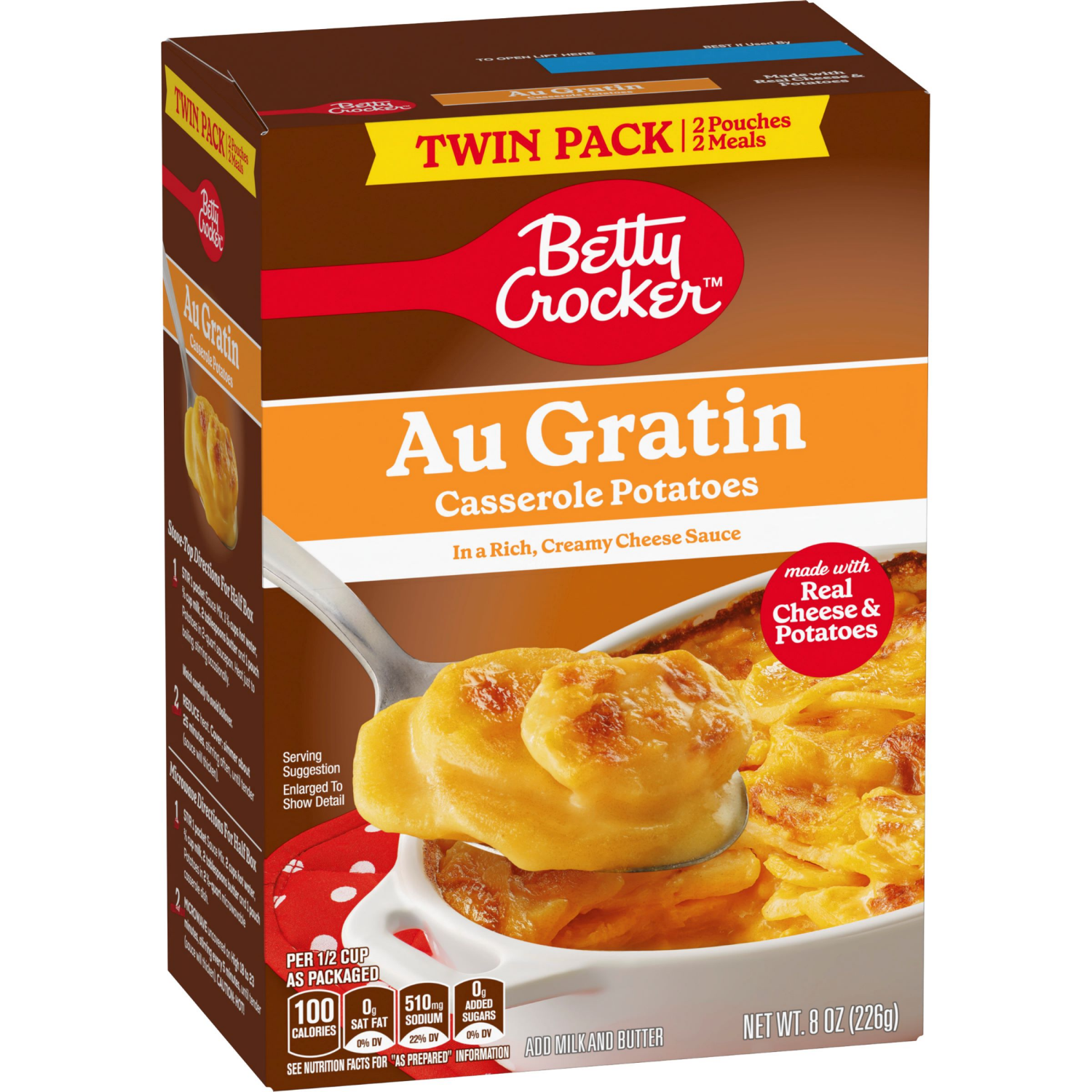 slide 4 of 5, Betty Crocker Au Gratin Potatoes Twin Pack, 8.8 oz
