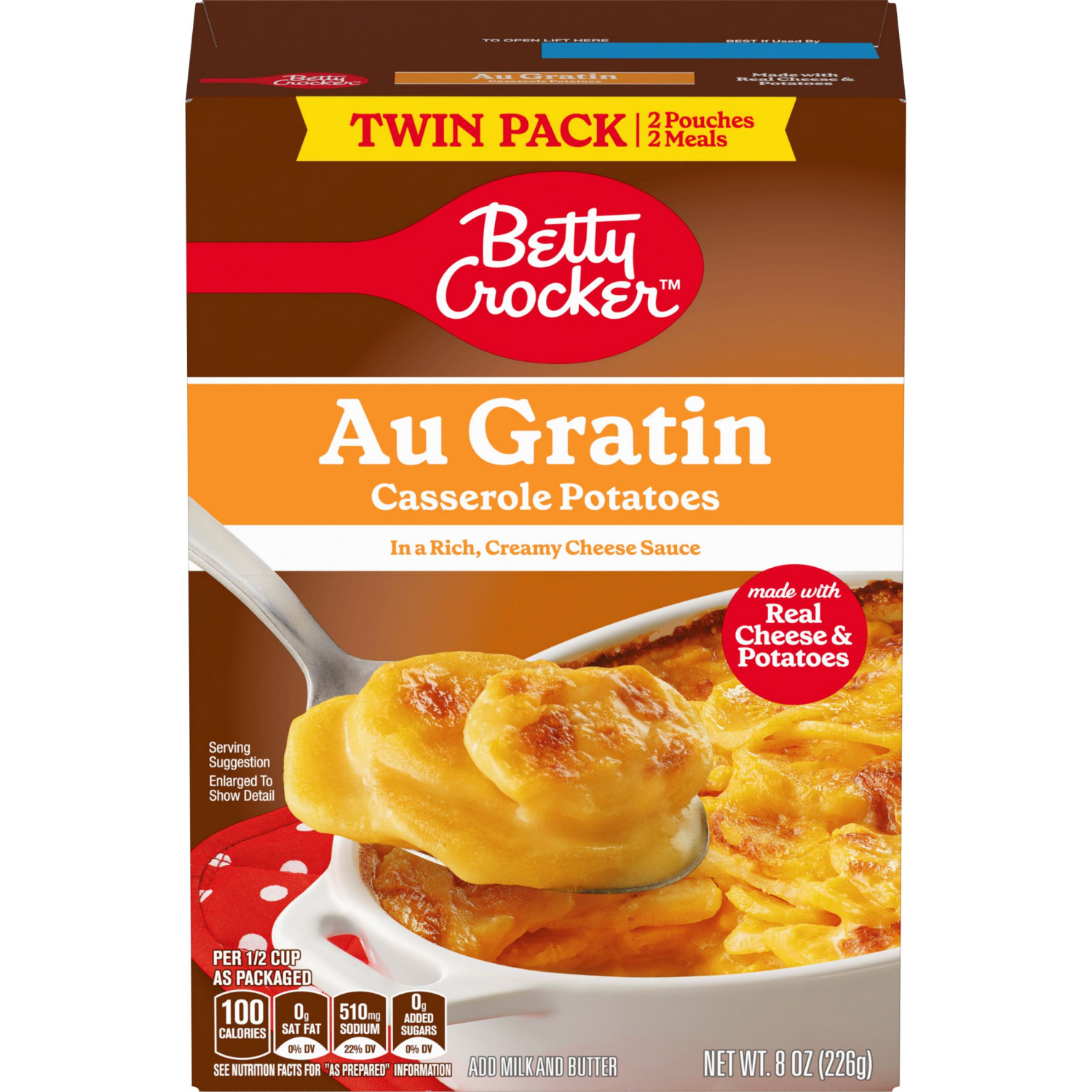 slide 1 of 5, Betty Crocker Au Gratin Potatoes Twin Pack, 8.8 oz