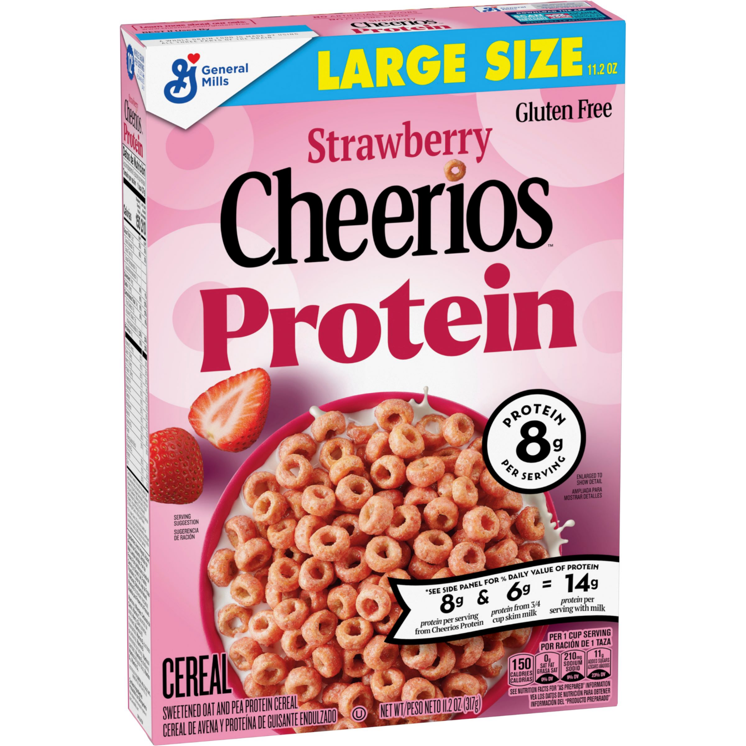 slide 5 of 7, Cheerios Protein Strawberry Large Size Breakfast Cereal - 11.2 oz, 11.2 oz