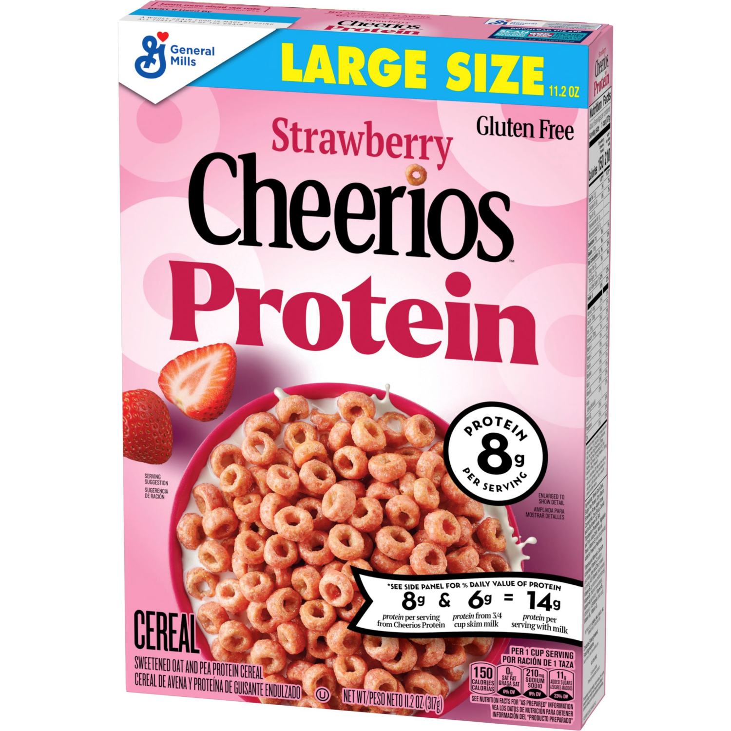 slide 6 of 7, Cheerios Protein Strawberry Large Size Breakfast Cereal - 11.2 oz, 11.2 oz