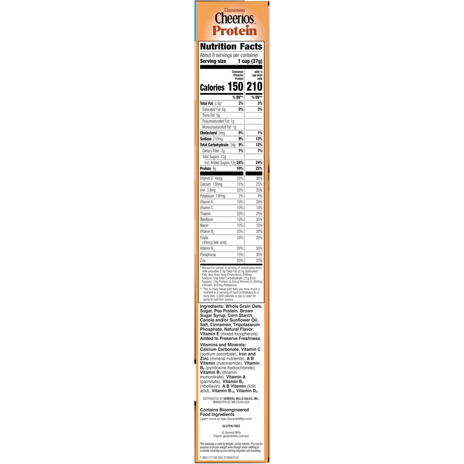 slide 4 of 7, Cheerios Protein Cereal, Cinnamon, 8g Protein, Large Size, 11.2 oz, 11.2 oz
