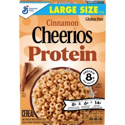 Cheerios Protein Cereal, Cinnamon, 8g Protein, Large Size, 11.2 oz