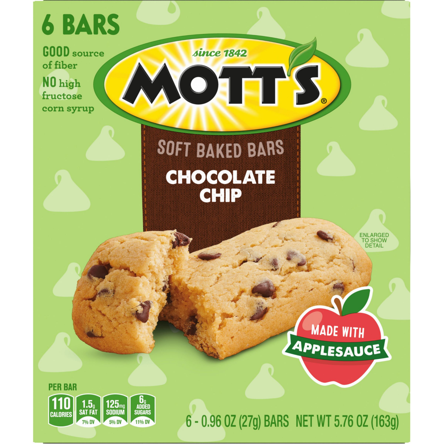 slide 2 of 6, Mott's Soft Baked Bars, Chocolate Chip, 6-0.96 Oz Bars, 5.76 oz
