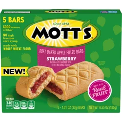 Mott's Filled Strawberry Grain Bar 5 Count - 6.55 OZ