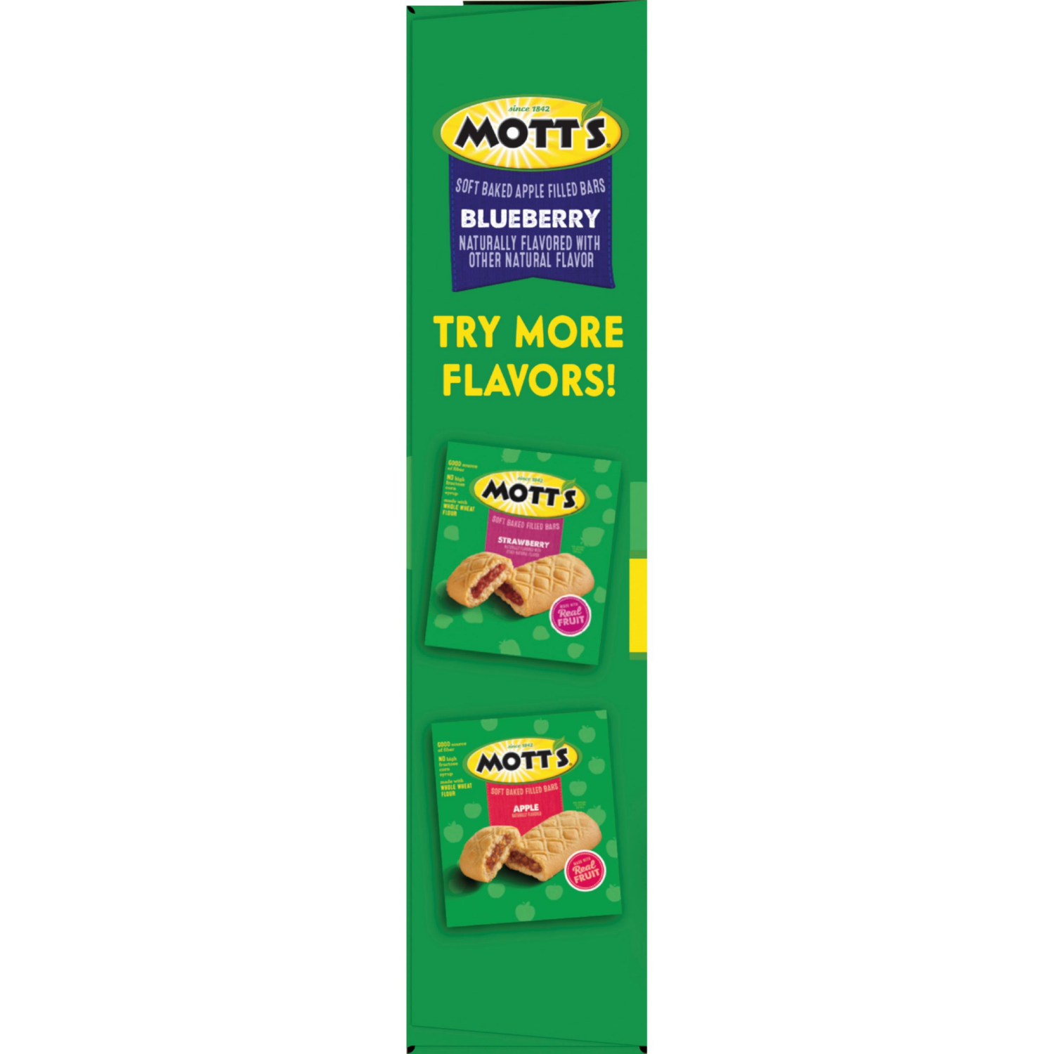 slide 3 of 6, Mott's Soft Baked Apple Filled Bars, Blueberry Flavor Snacks, Made with Real Fruit, 5 Ct, 6.55 oz, 5 ct