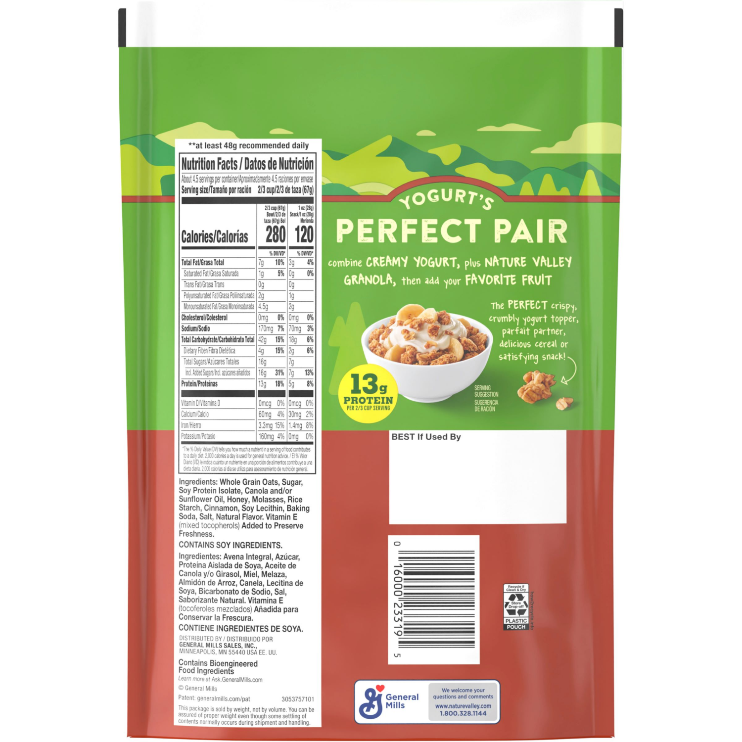 slide 2 of 4, Nature Valley Protein Granola, Cinnamon Roll, 11 oz