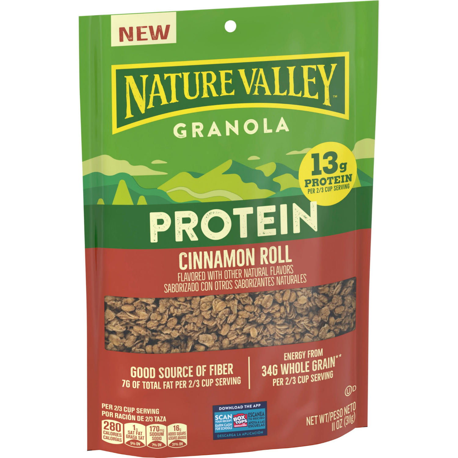 slide 3 of 4, Nature Valley Protein Granola, Cinnamon Roll, 11 oz