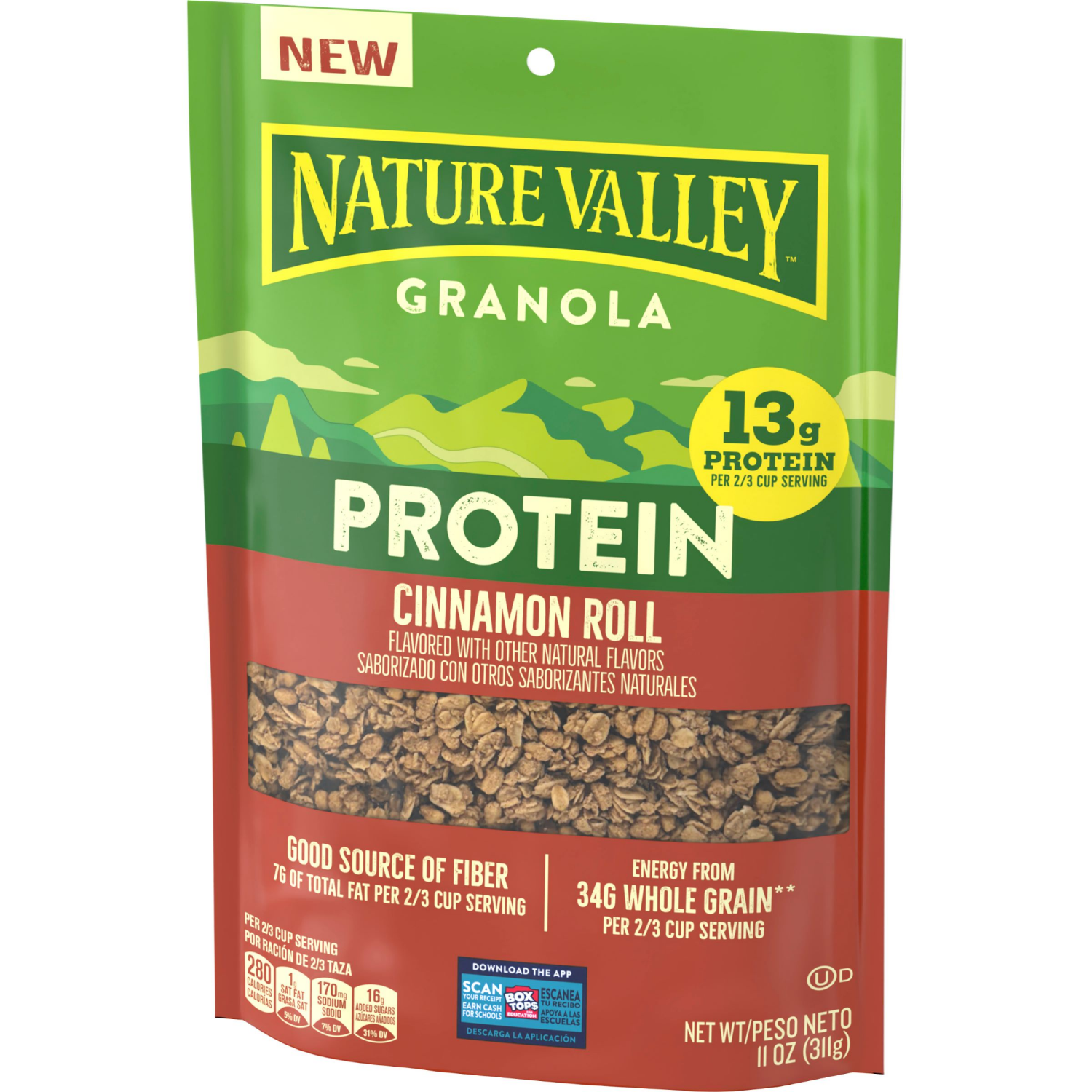 slide 4 of 4, Nature Valley Protein Granola, Cinnamon Roll, 11 oz