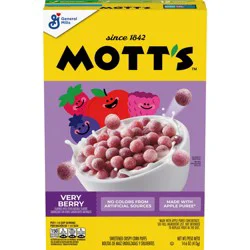MOTTS Mott's Very Berry Cereal, Made With Apple Puree, Whole Grain, 14.6 Oz