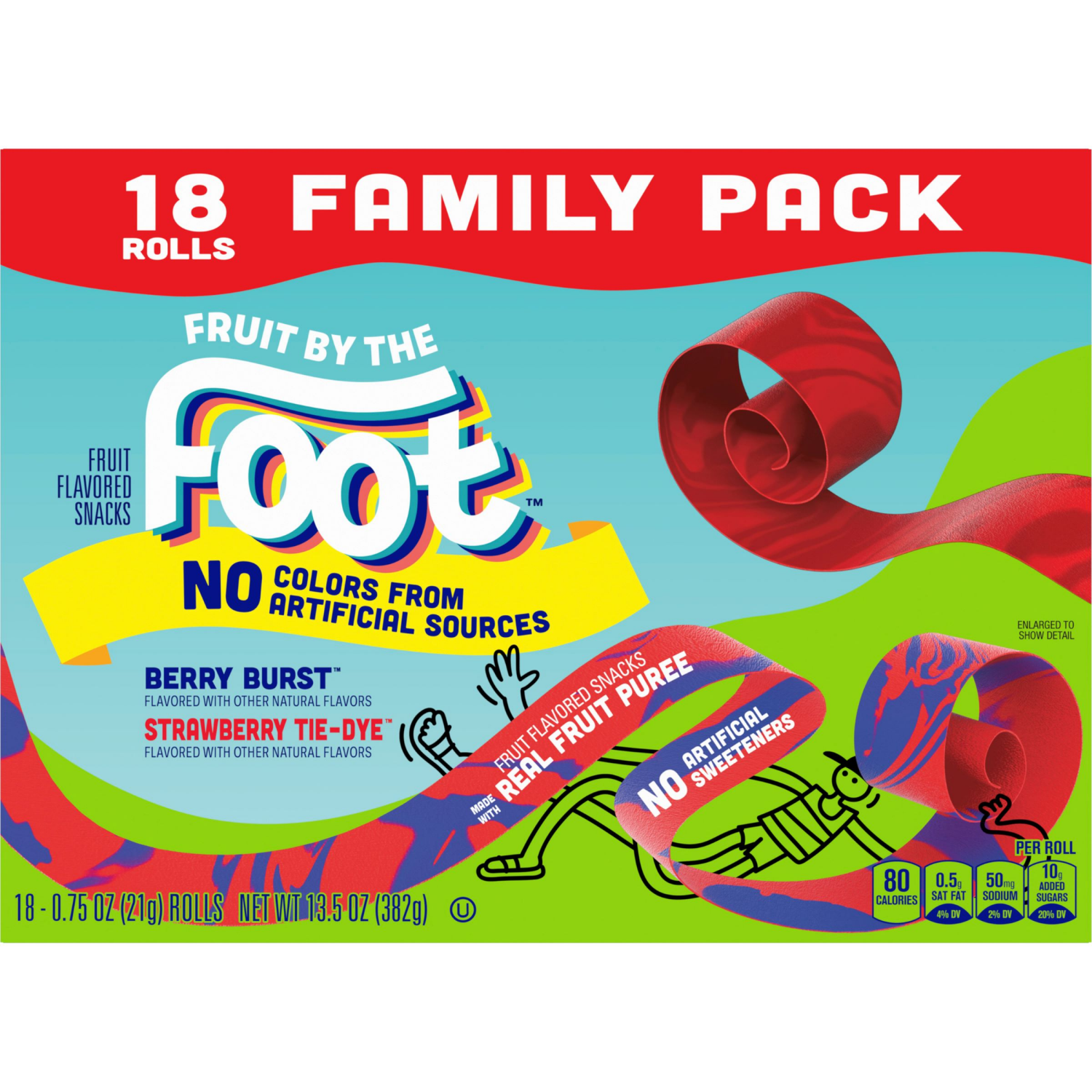 slide 2 of 6, Fruit By The Foot Berry Burst & Strawberry Fruit Flavored Snacks - 18 ct, 15 oz, 30 ct