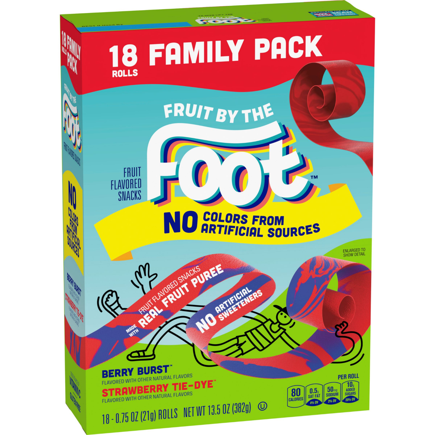 slide 5 of 6, Fruit By The Foot Berry Burst & Strawberry Fruit Flavored Snacks - 18 ct, 15 oz, 30 ct