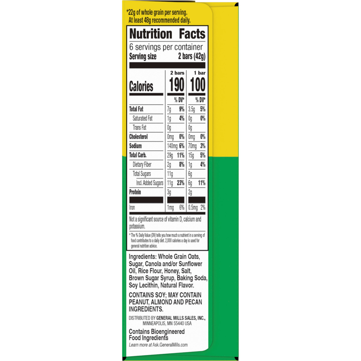 slide 4 of 6, Nature Valley Crunchy Granola Bars, Oats 'n Honey, 12 Ct, 8.94 oz (6 Pouches), 6 ct