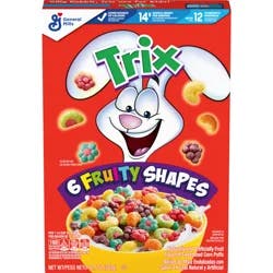 Trix Breakfast Cereal, 6 Fruity Shapes, Made with Whole Grain, 10.7 oz
