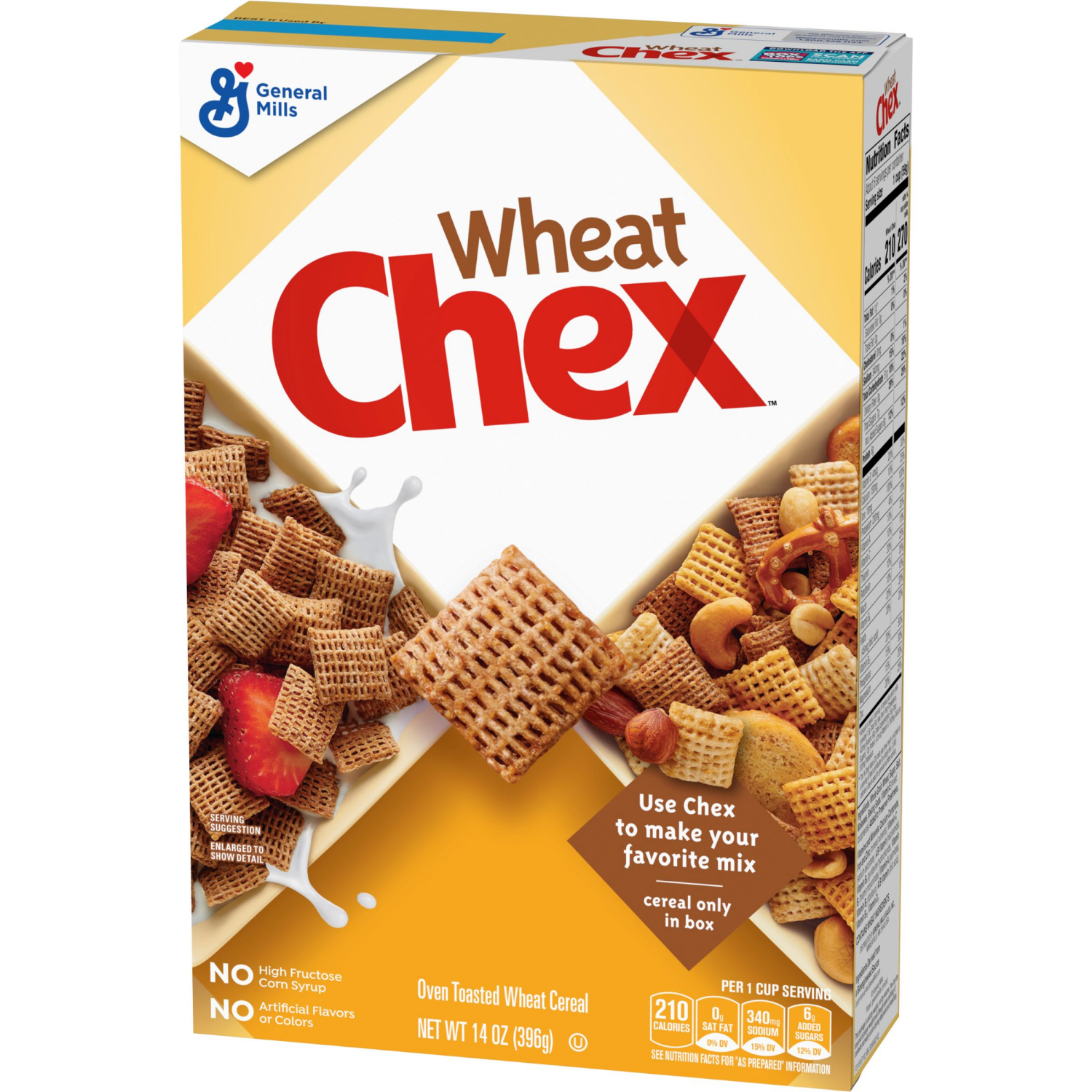 slide 7 of 8, Wheat Chex Breakfast Cereal, Homemade Chex Mix Ingredient, 14 oz, 14 oz