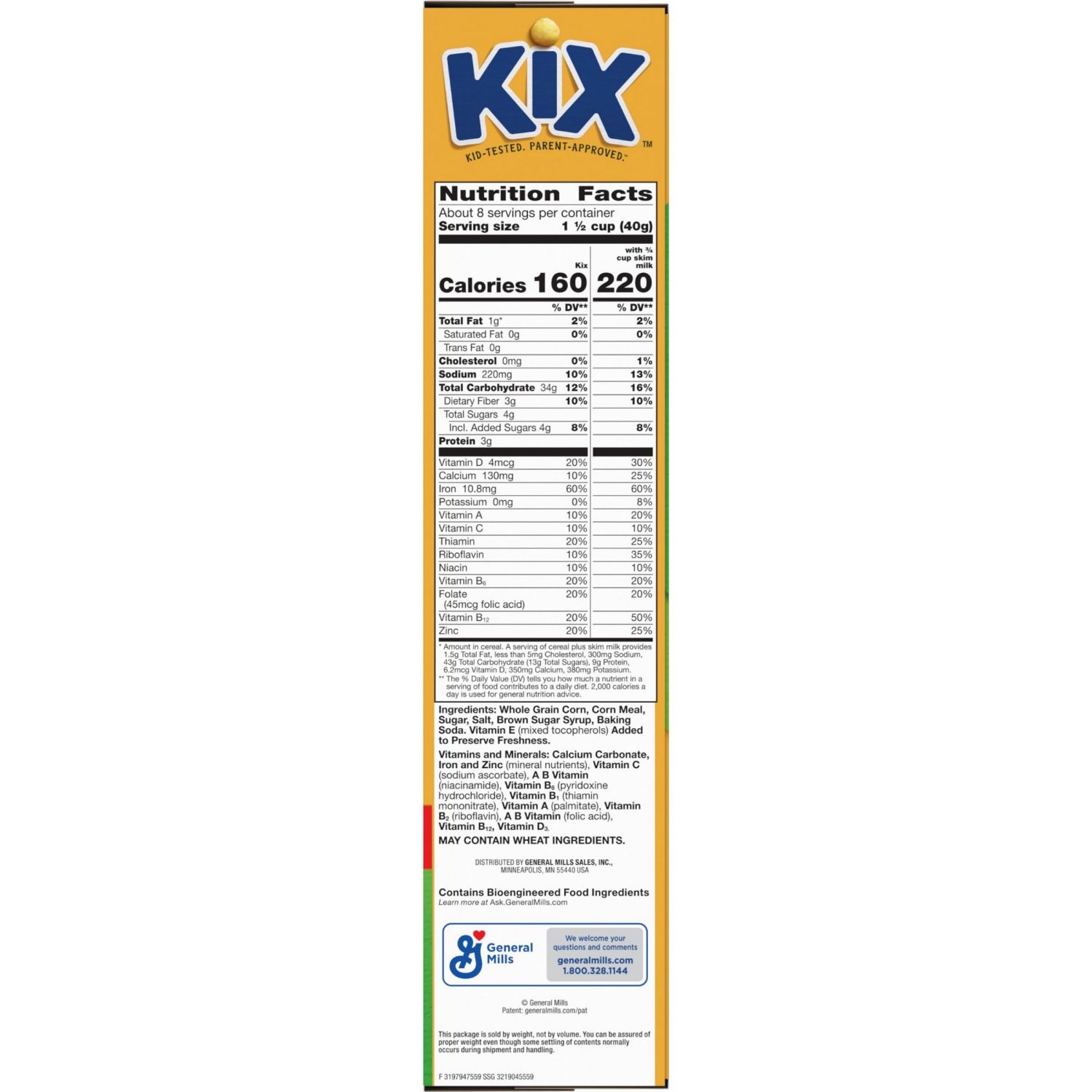 slide 4 of 6, Kix Whole Grain Breakfast Cereal, Crispy Corn Cereal Puffs, 12 oz, 12 oz
