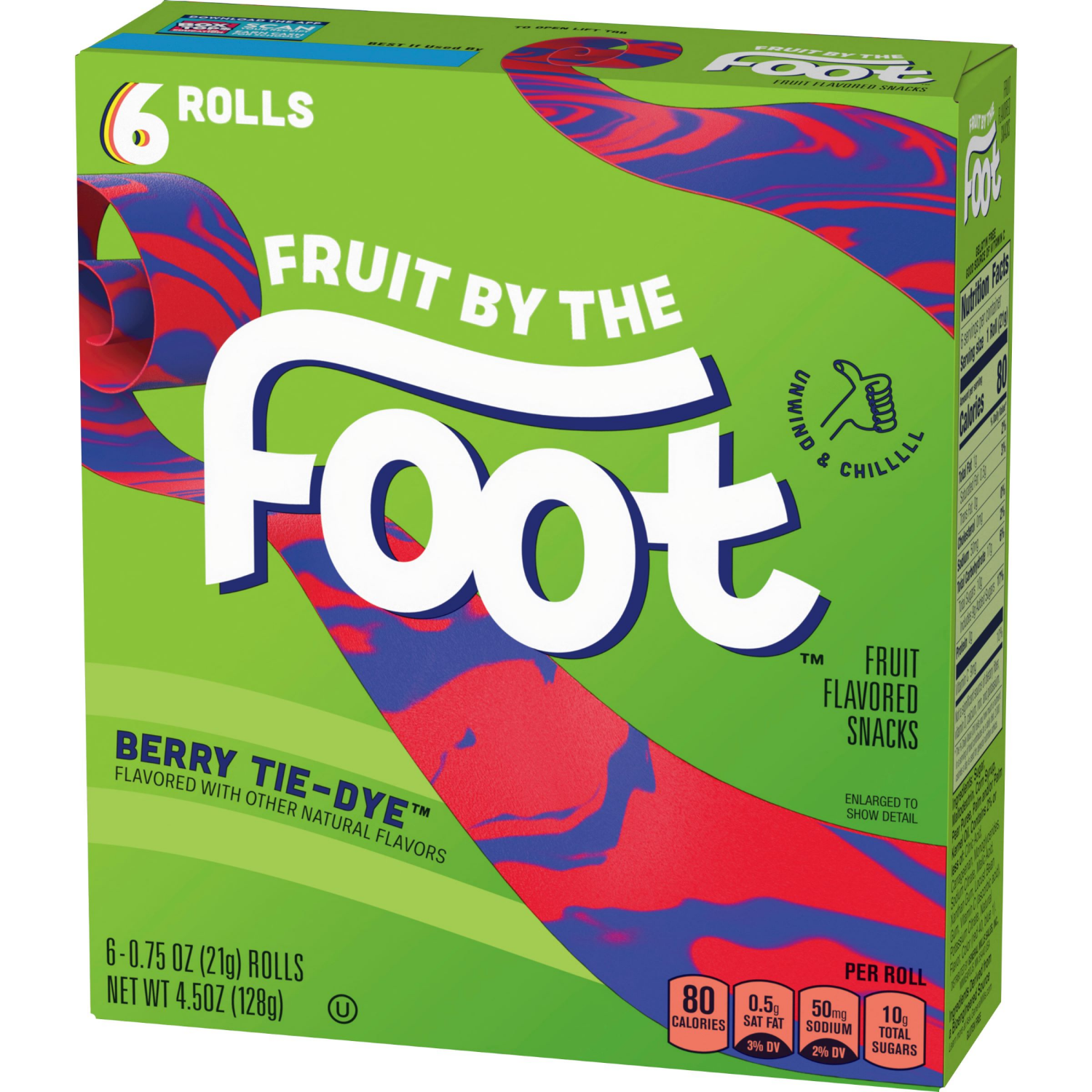 slide 6 of 6, Fruit by the Foot Fruit Flavored Snacks, Berry Tie-Dye, 4.5 oz, 6 ct, 6 ct
