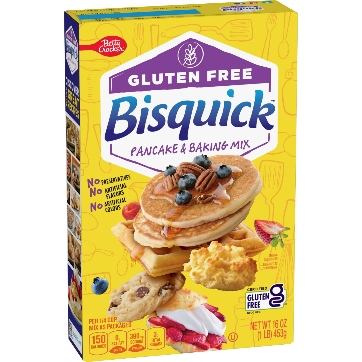 slide 4 of 5, Bisquick Betty Crocker Bisquick, Gluten Free Pancake and Baking Mix, 16 oz, 16 oz