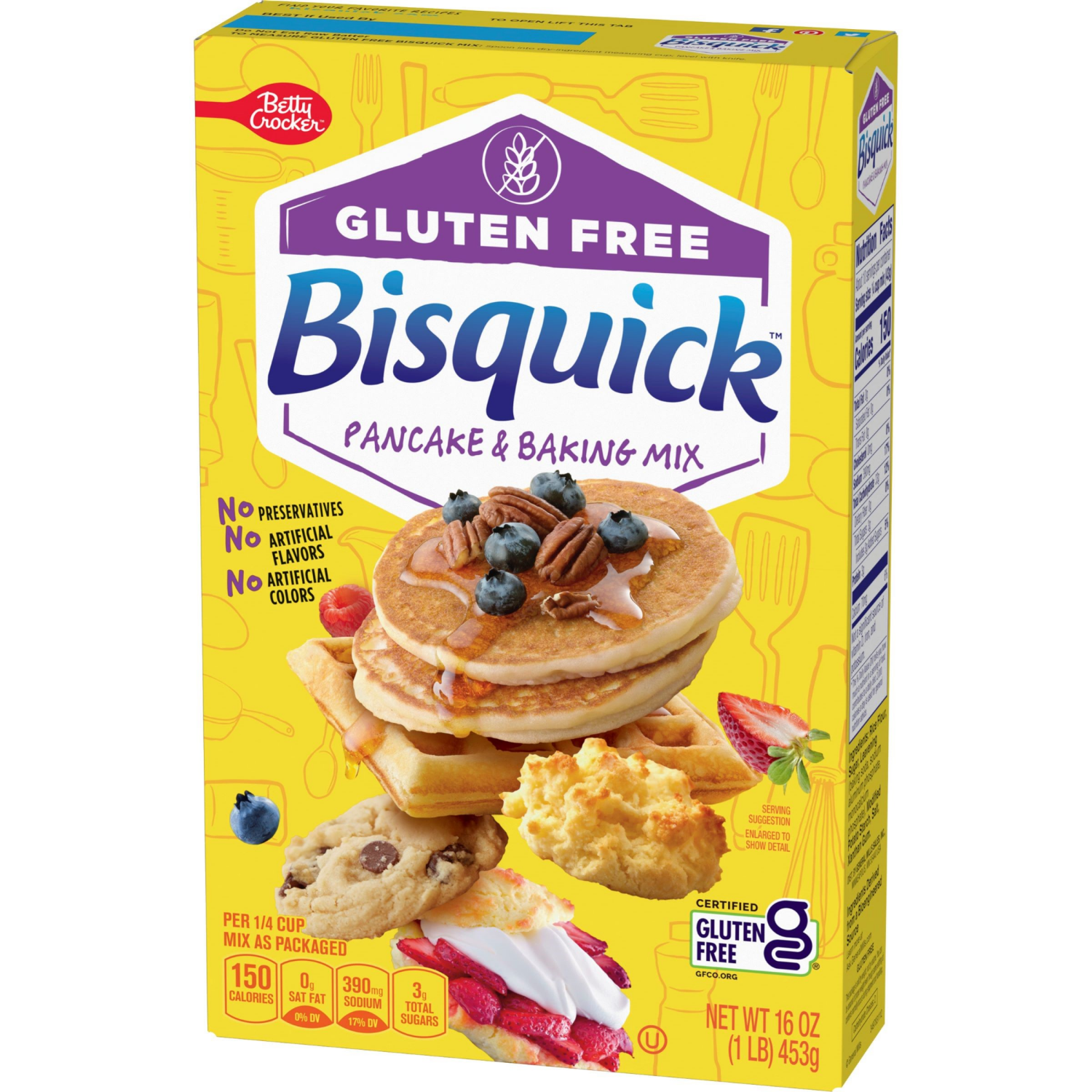 slide 5 of 5, Bisquick Betty Crocker Bisquick, Gluten Free Pancake and Baking Mix, 16 oz, 16 oz