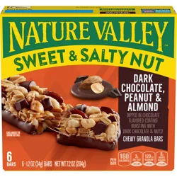 Nature Valley Sweet and Salty Nut Bars, Dark Chocolate Peanut Almond, 6 Bars- 6 ct