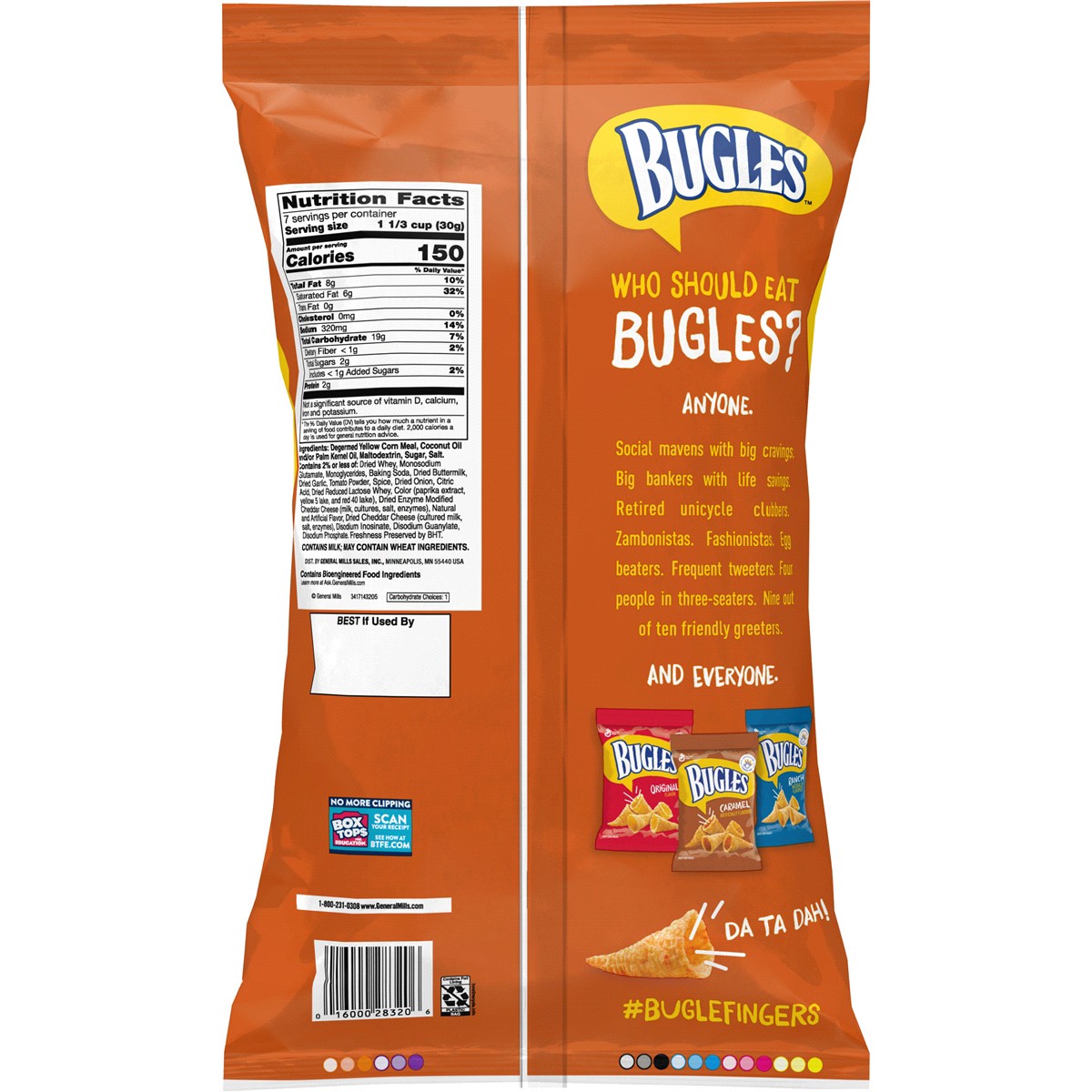 slide 2 of 2, Bugles Nacho Cheese Crispy Corn Snacks, Snack Bag, 7.5 oz, 7.5 oz