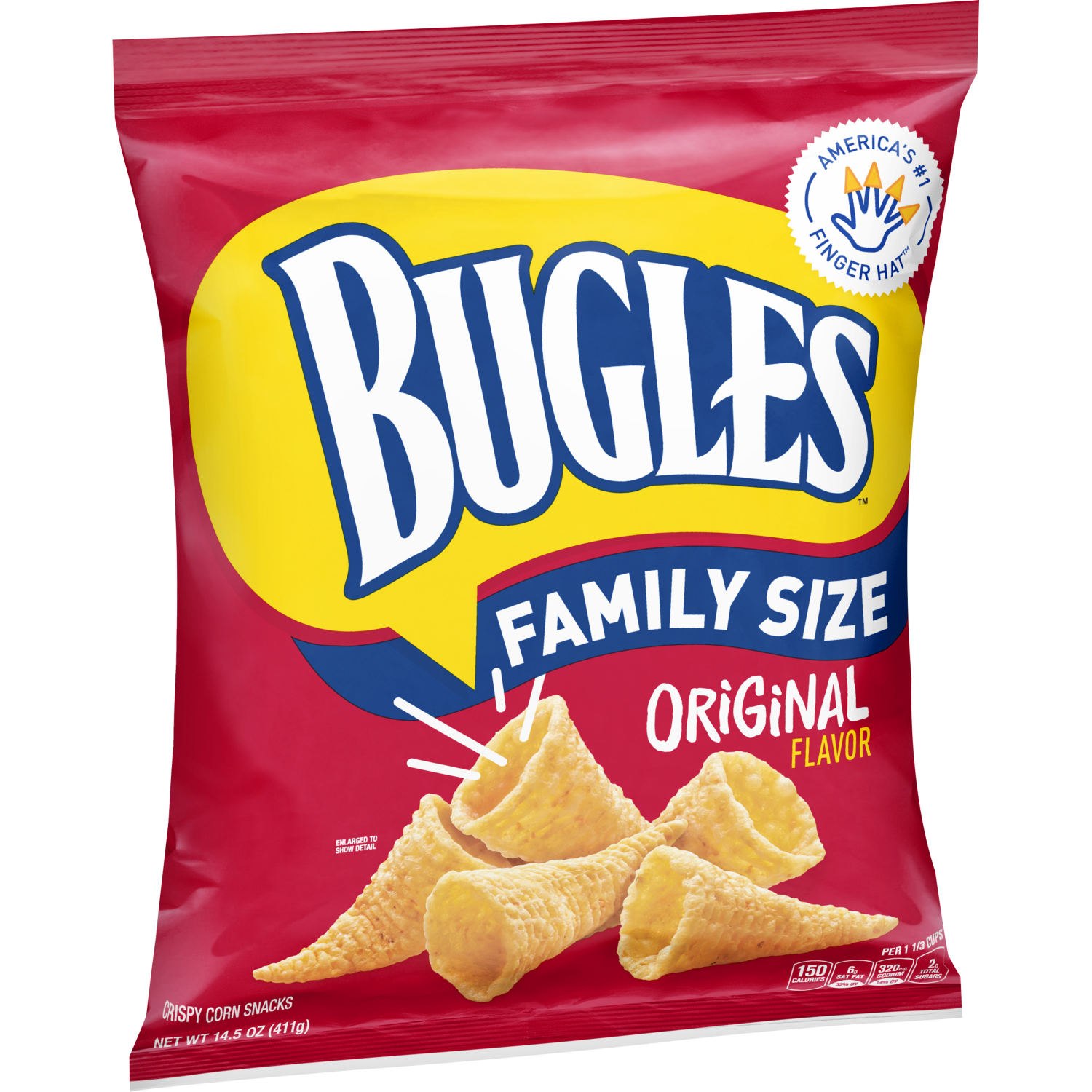 slide 5 of 7, Bugles Original Crispy Corn Snacks, Family Size, 14.5 oz, 14.5 oz