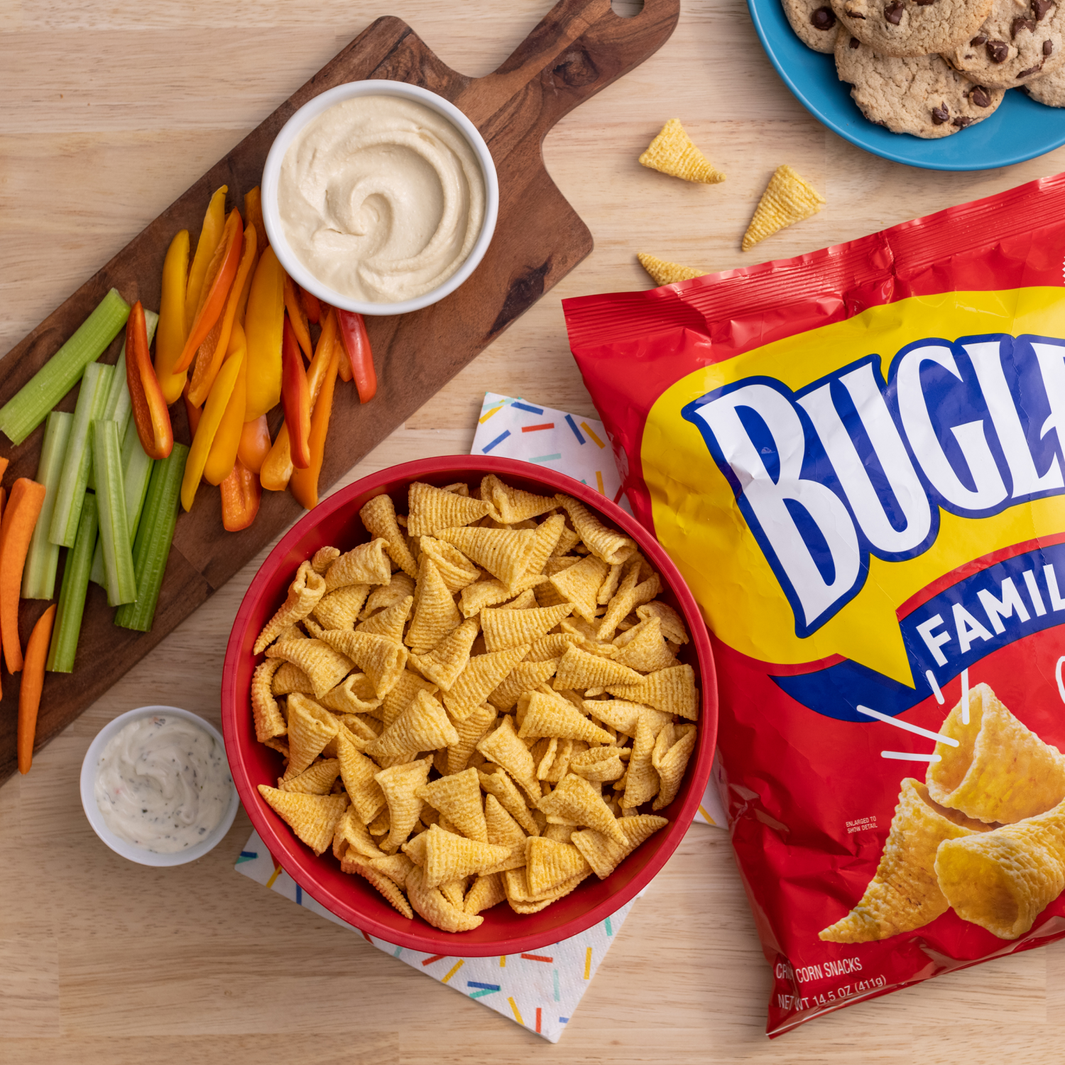 slide 7 of 7, Bugles Original Crispy Corn Snacks, Family Size, 14.5 oz, 14.5 oz