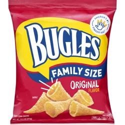 Bugles Original Crispy Corn Snacks, Family Size, 14.5 oz